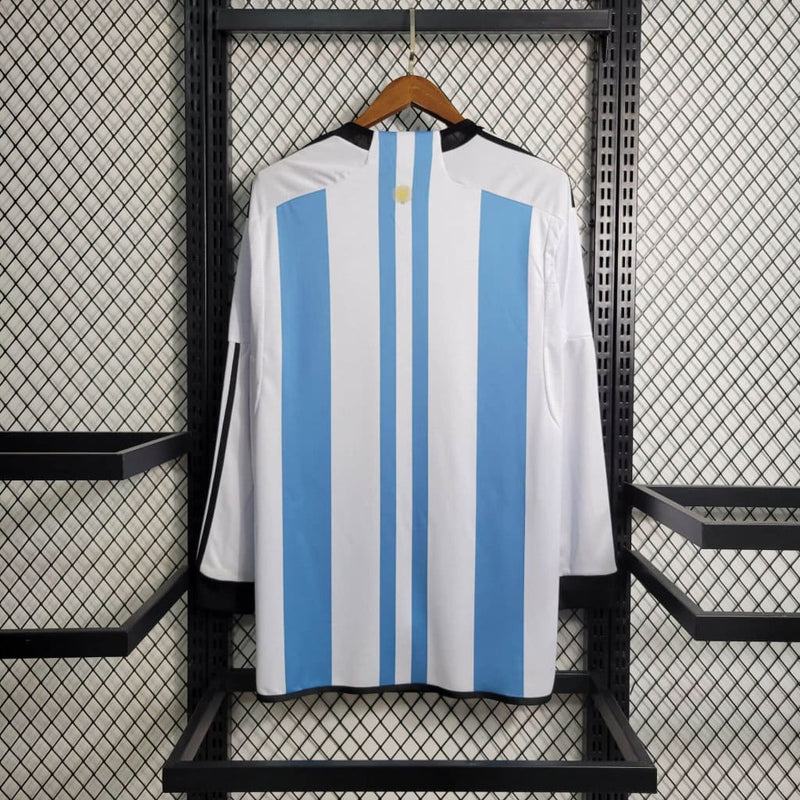 Camisa Argentina Home Manga Longa 22/23 - Versão Torcedor