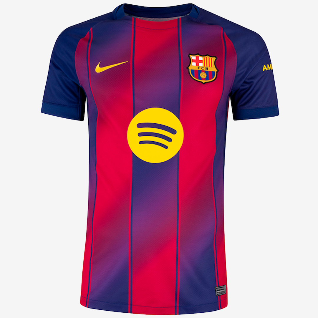 Camisa Barcelona I Manga Longa 25/26 - Torcedor Nike - Azul e Grená