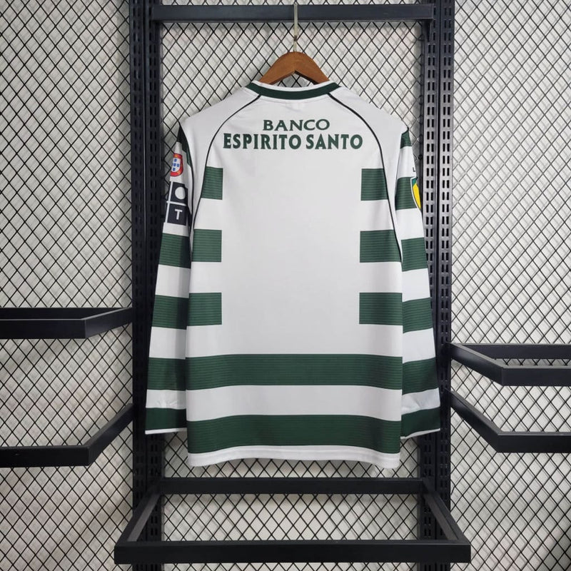 Camisa Sporting Home 2001/03 - Versão Retro Manga Longa