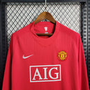 Camisa Manchester United Home 2007/08 - Versão Retro Manga Longa