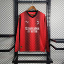 Camisa Milan Home Manga Longa 23/24 - Versão Torcedor
