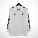 Camisa Real Madrid Titular 2002 - Versão Retro Manga Longa