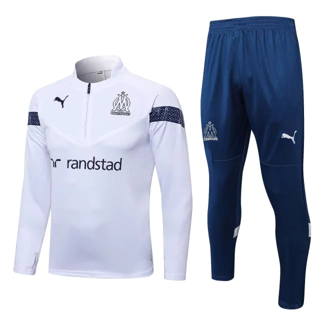Conjunto Frio de Treino  Marseille 2023 Branco