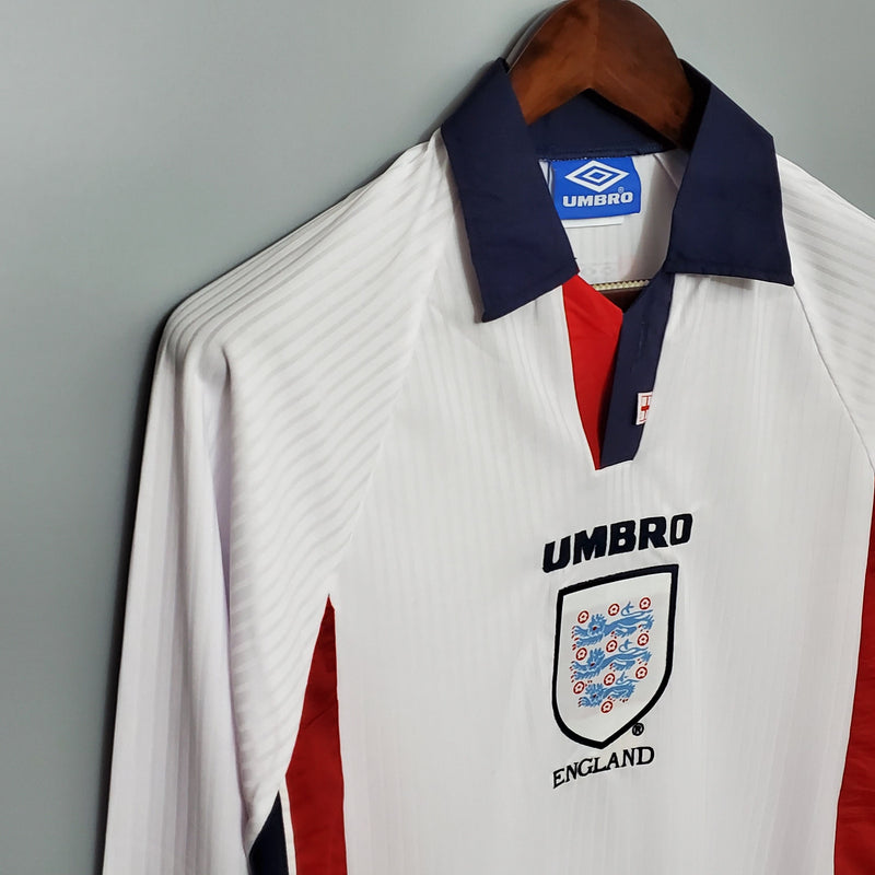 Camisa Inglaterra 98 - Versão Retro Manga Longa