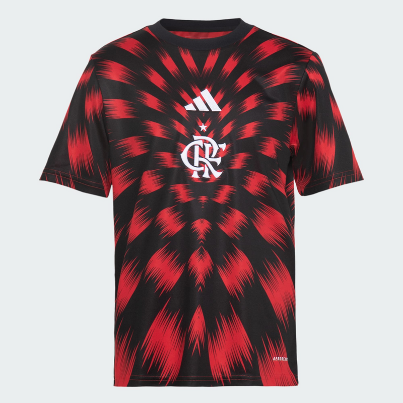 Camisa Flamengo Pré Jogo 25/26 - Preto e Vermelho