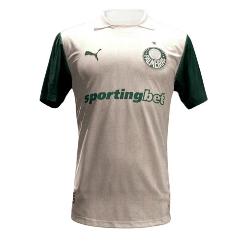 Camisa Palmeiras II 25/26 - Jogador Masculina - Branca e Verde