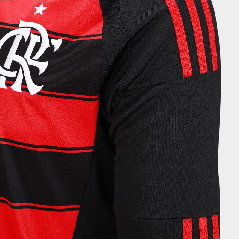 Camisa Flamengo Home 25/26 Manga Longa - Preto e Vermelho