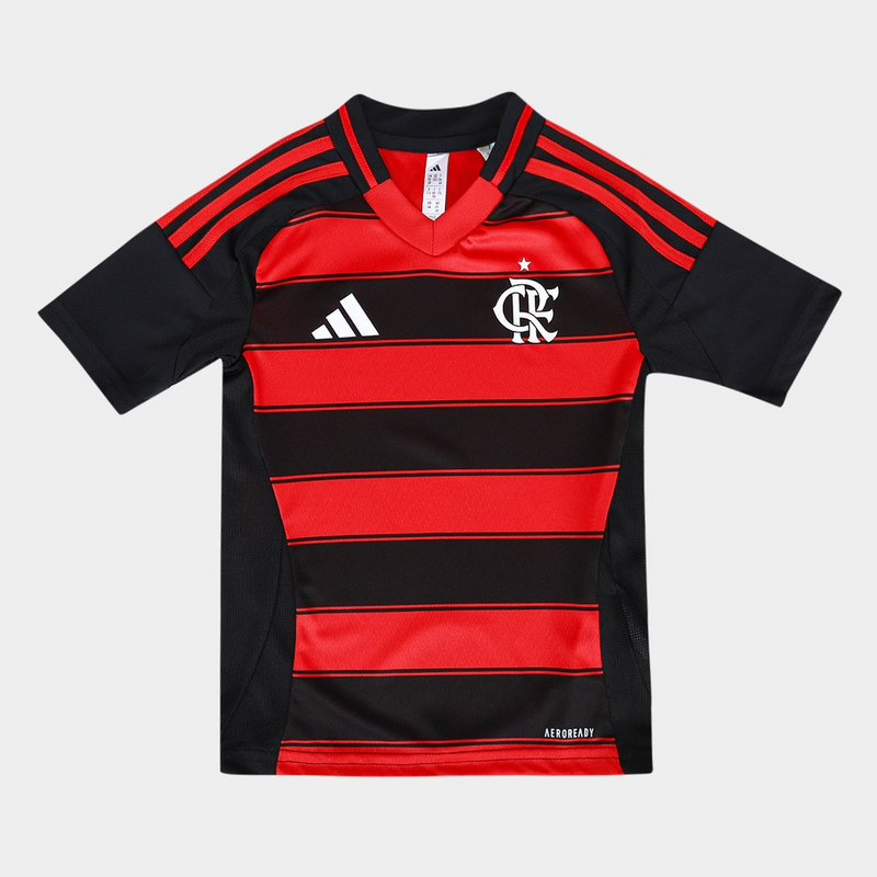Conjunto Infantil Flamengo - I 25/26 - Preto e Vermelho