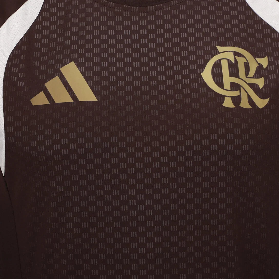 Camisa Flamengo 26/27 Treino Marrom - Adidas Versão Torcedor