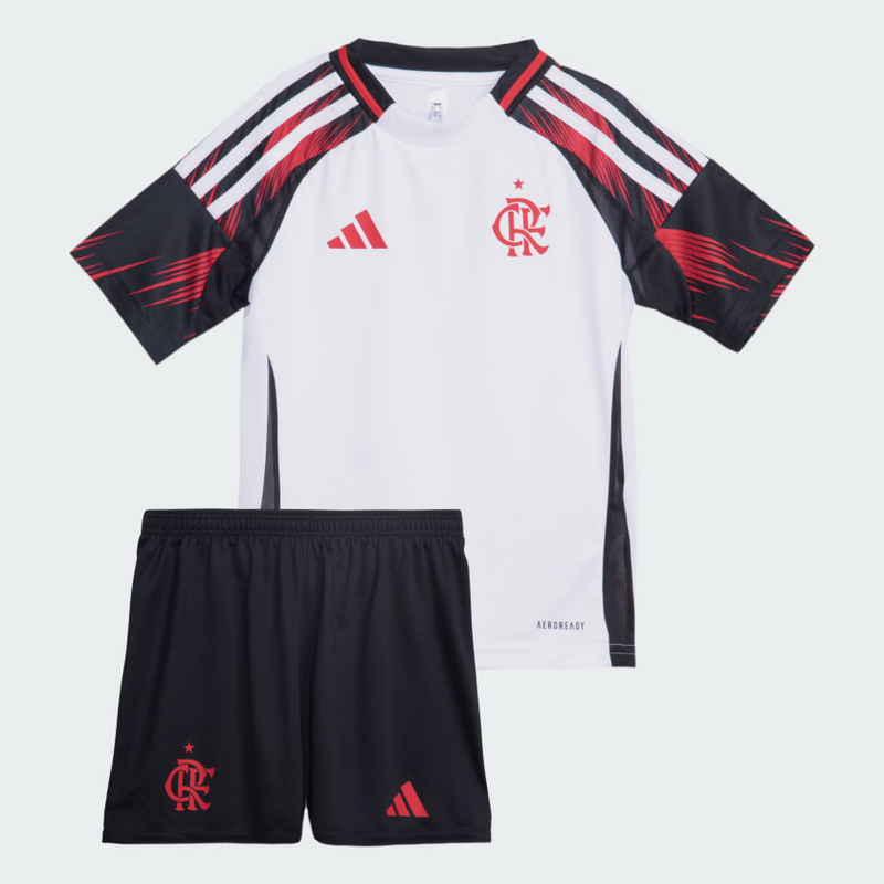 Conjunto Infantil Flamengo Away - 25/26 - Branco