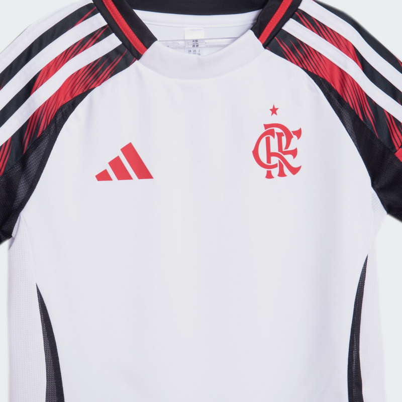 Conjunto Infantil Flamengo Away - 25/26 - Branco
