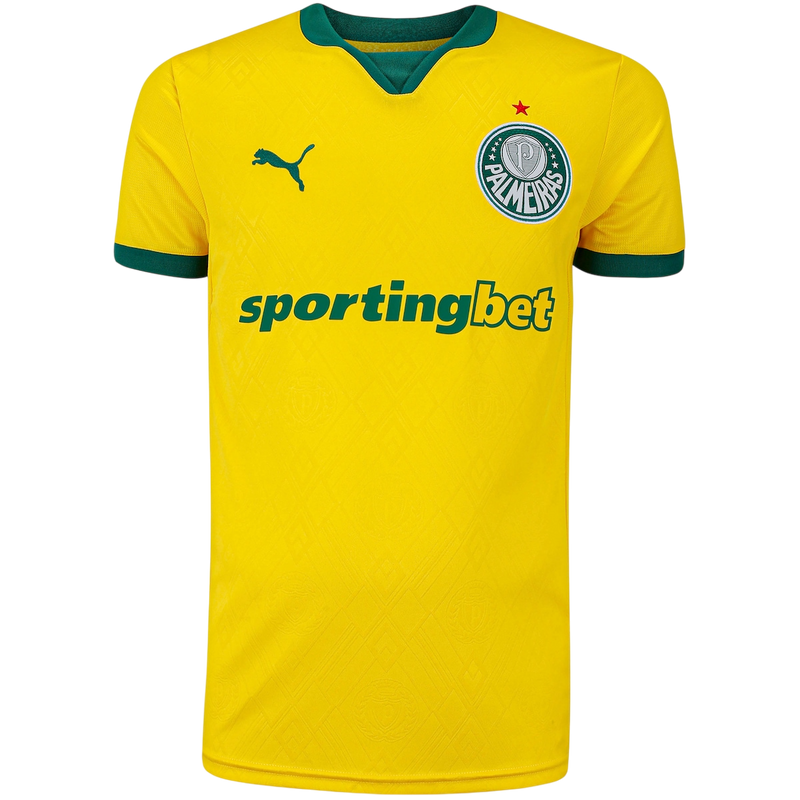 Camisa Palmeiras III 25/26 - Torcedor Masculina - Amarelo e Verde