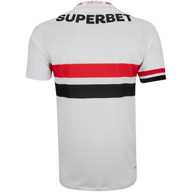 Camisa São Paulo I 25/26 - Torcedor Masculina - Branca e Vermelha