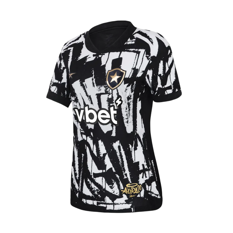 Camisa Botafogo Feminina IV 25/26 - Preta e Branca