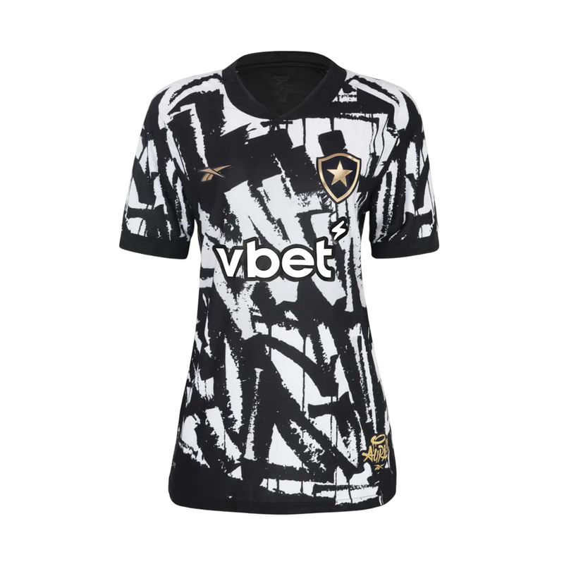 Camisa Botafogo Feminina IV 25/26 - Preta e Branca